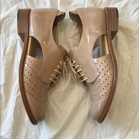 Office of Angela Scott pink/ Tan Brogue patent leather Shoes 41 - Picture 7 of 7